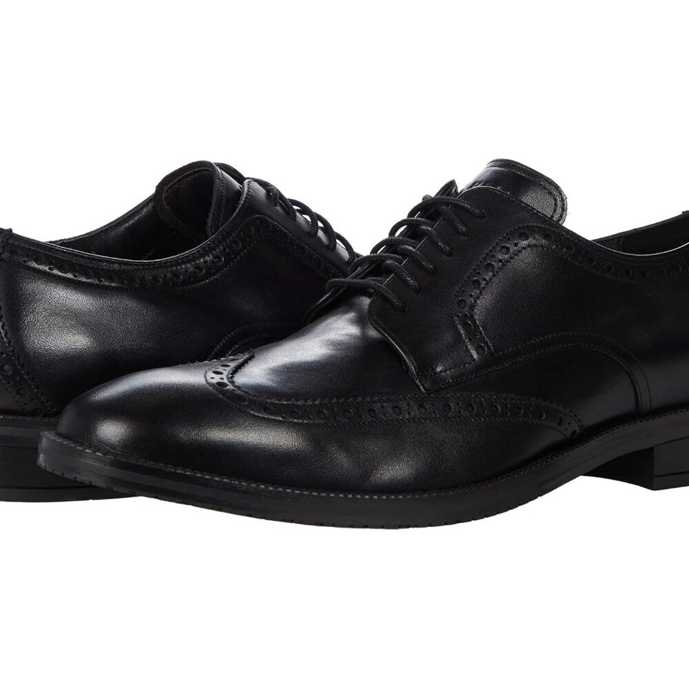 Cole Haan Black Leather Wingtip Oxfords (M12)